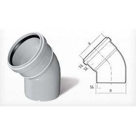 Fırat 100x45 Pvc Dirsek