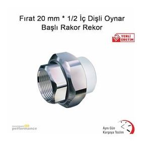 Fırat 20 mm 1/2 İç Dişli Oynar Başlı Rakor Rekor