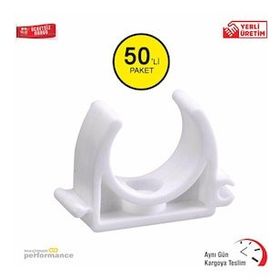 Fırat 50 Adet 20 mm Pprc Tekli Boru Kelepçesi