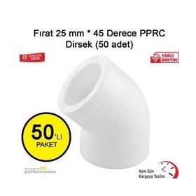Fırat 50 Adet 25 mm 45 Derece Pprc Dirsek