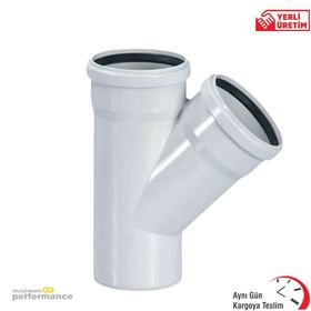 Fırat 75x50 mm 45 Derece Pvc Tek Çatal Boru
