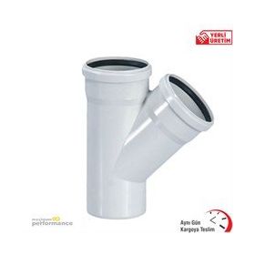 Fırat 75x50 mm 45 Derece Pvc Tek Çatal Boru