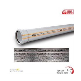 Fırat FIRAT0171 50x250 mm 3.2 mm Pvc Pimaş Dublex Atık Su Borusu