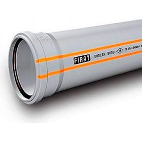 Fırat FIRAT0172 50x500 mm 3.2 mm Pvc Pimaş Dublex Atık Su Borusu