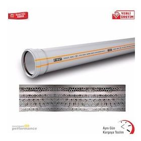 Fırat FIRAT0174 50x2000 mm 3.2 mm Pvc Pimaş Dublex Atık Su Borusu