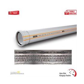 Fırat FIRAT0177 50x3000 mm 3.2 mm Pvc Pimaş Dublex Atık Su Borusu