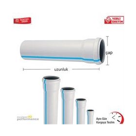 Fırat FIRAT0288 Gediz 110x2000 mm 2.2 mm Pvc Atık Su Borusu