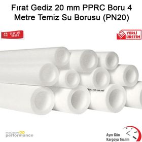 Fırat Gediz 20 mm 4 mt Pprc Temiz Su Borusu