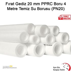 Fırat Gediz 20 mm 4 mt Pprc Temiz Su Borusu