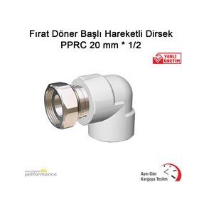 Fırat Pprc 20 mm x 1/2 Döner Başlı Hareketli Dirsek