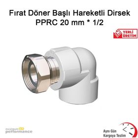 Fırat Pprc 20 mm x 1/2 Döner Başlı Hareketli Dirsek
