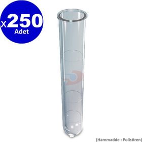 Fıratmed Santrifüj Test Tüpü 16 x 100 cm Dibi Konik Polistiren 250 Adet Şeffaf Deney Tüpü