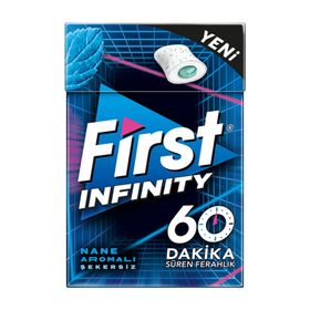 First 60 Dk Infinity 19.5 gr Nane Aromalı Şekersiz Dolgulu Draje Sakız (12 adet)