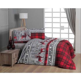 First Choice Flanel Happiness Red Çift Kişilik Nevresim Takımı