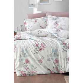 First Choice Leena 200x220 cm Pudra Pamuk Saten 200TC Çift Kişilik Nevresim Takımı