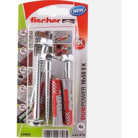 Fıscher Duopower 10x50 KSNV 4+4 Dübel