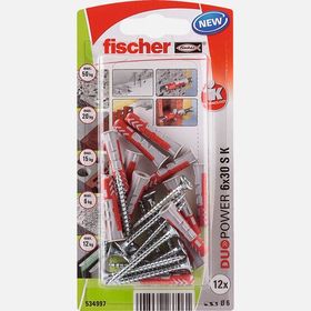 Fıscher Duopower 6x30 KSNV 12+12 Dübel