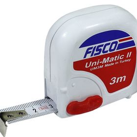 Fisco UM3M Unimatic 3 m Mandallı Çelik Kısa Şerit Metre