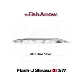 Fish Arrow Flash J Shirasu 7.5 cm SW 110 Clear Silver Sahte Balık