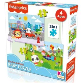 Fisher Price 13407 City Fun Picnic 2 in 1 Baby Puzzle