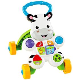 Fisher Price DLD80 Beyaz Zebralı 4 Tekerlekli Müzikli Yürüme Arkadaşı Yürüteç