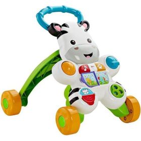 Fisher Price DLD80 Beyaz Zebralı 4 Tekerlekli Müzikli Yürüme Arkadaşı Yürüteç