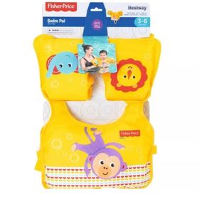 Fisher Price Hayvan Desenli Sarı Can Yeleği ve Kolluk