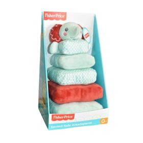 Fisher Price Peluş Mavi Kare Yapboz Kule Fil