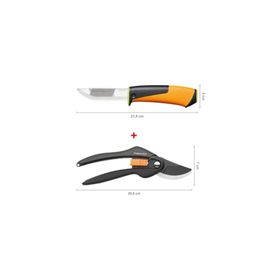 Fiskars 111260-1000567 Budama Makası P26 + Bileyicili Ağır İş Bıçağı
