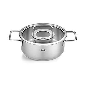 Fissler Pure Collection 20 cm Cam Kapak Kısa Tencere