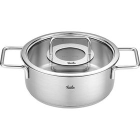 Fissler Pure Collection 24 cm Cam Kapak Kısa Tencere