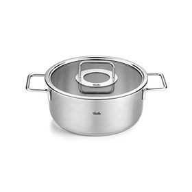 Fissler Pure Collection 24 cm Cam Kapak Kısa Tencere