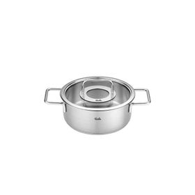 Fissler Pure Collection 24 cm Cam Kapak Kısa Tencere