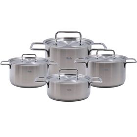 Fissler Pure Collection 8 Parça Cam Kapaklı Çelik Tencere Seti