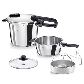 Fissler Vitaquick 6+3.5 lt Gri Düdüklü Tencere Set