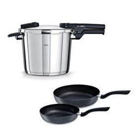 Fissler Vitaquick Glossy 6 lt Düdüklü Tencere+Tava