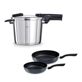 Fissler Vitaquick Glossy 6 lt Düdüklü Tencere+Tava