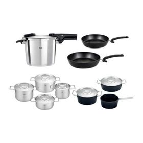 Fissler Vitaquick Premium 6 lt Düdüklü Tencere+İndiksiyon Tabanlı Metal Kapaklı Tencere Tava