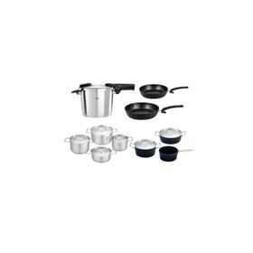 Fissler Vitaquick Premium 6 lt Düdüklü Tencere+İndiksiyon Tabanlı Metal Kapaklı Tencere Tava