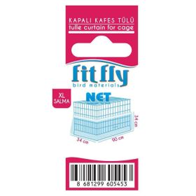 Fit Fly 90x34x34 cm Tülü XL Salma Lüx Kaymaz Kapalı Kuş Kafesi