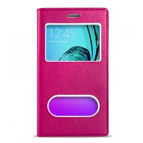 Fitcase Dolce Galaxy A5 2016 Pembe Gizli Mıknatıslı Pencereli Kılıf