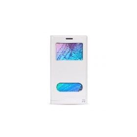 Fitcase Dolce Galaxy J1 Gizli Mıknatıslı Pencereli Beyaz Kılıf
