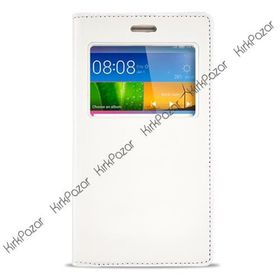 Fitcase Dolce Huawei Gr5 Gizli Mıknatıslı Pencereli Beyaz Kılıf