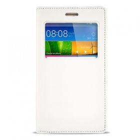 Fitcase Dolce Huawei Gr5 Gizli Mıknatıslı Pencereli Beyaz Kılıf