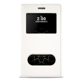 Fitcase Dolce Lg G5 H850 Gizli Mıknatıslı Pencereli Beyaz Kılıf