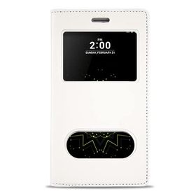 Fitcase Dolce Lg G5 H850 Gizli Mıknatıslı Pencereli Beyaz Kılıf