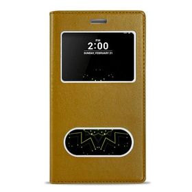 Fitcase Dolce Lg G5 H850 Gizli Mıknatıslı Pencereli Gold Kılıf