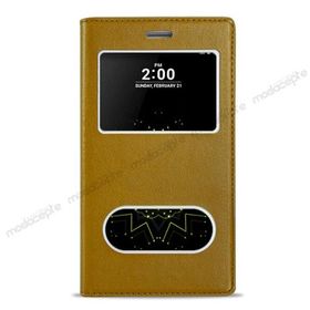 Fitcase Dolce Lg G5 H850 Gizli Mıknatıslı Pencereli Gold Kılıf