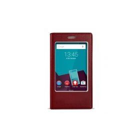 Fitcase Dolce Smart 7 Style Gizli Mıknatıslı Pencereli Bordo Kılıf