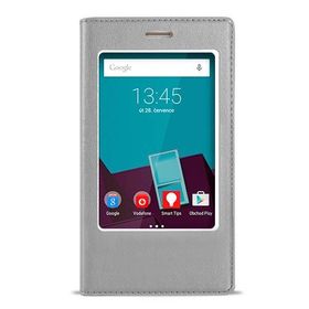 Fitcase Dolce Smart 7 Style Gizli Mıknatıslı Pencereli Gri Kılıf